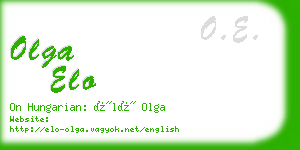 olga elo business card